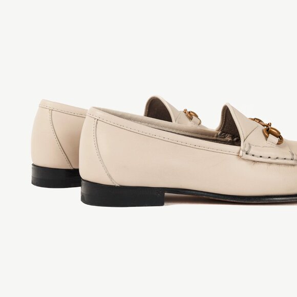 Gucci Horsebit 1953 White Leather Loafers - Picture 8 of 9